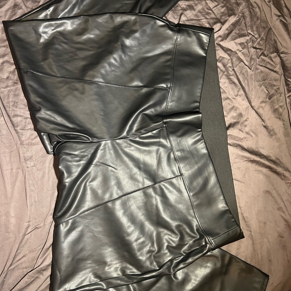 Sleek Black Faux Leather Pants